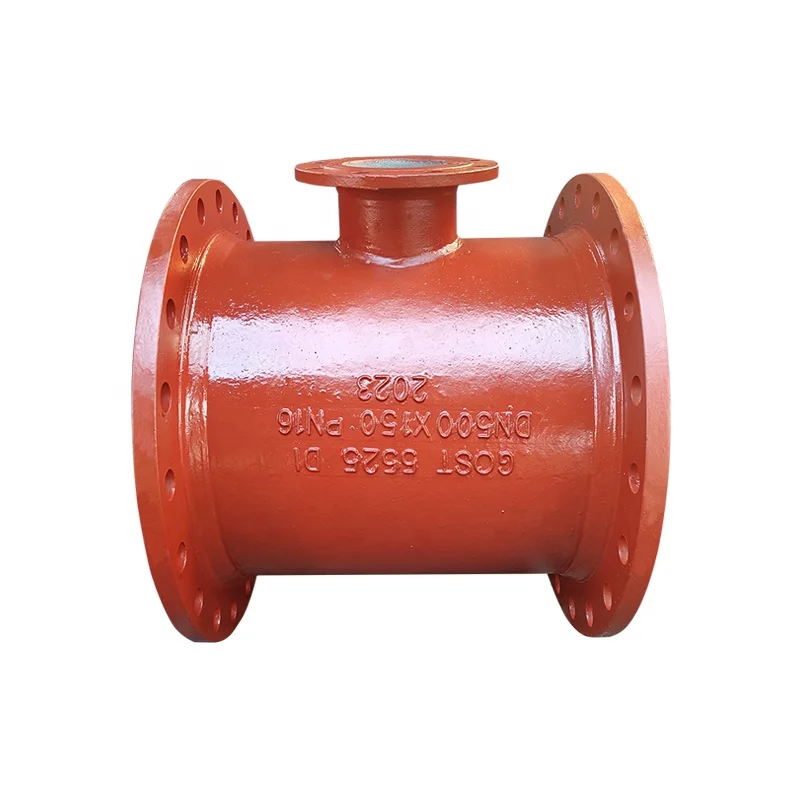 GOST 5525-88 Ductile Iron Flanged Pipe Fitting All Flanged Tee Fire Support