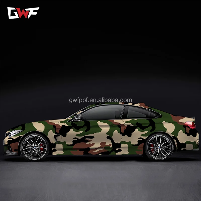 GWF Green Army Camo Camouflage Car Vinyl Film Sticker DIY Motorcycle Automobiles Accessories Decorate Sticker vinilos para autos
