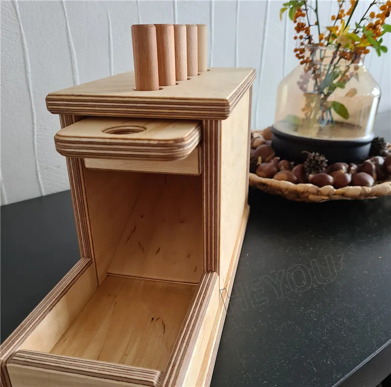 Montessori Cylinder drop Learning Educational Toy for Toddlers Unisex Baby Wooden toys