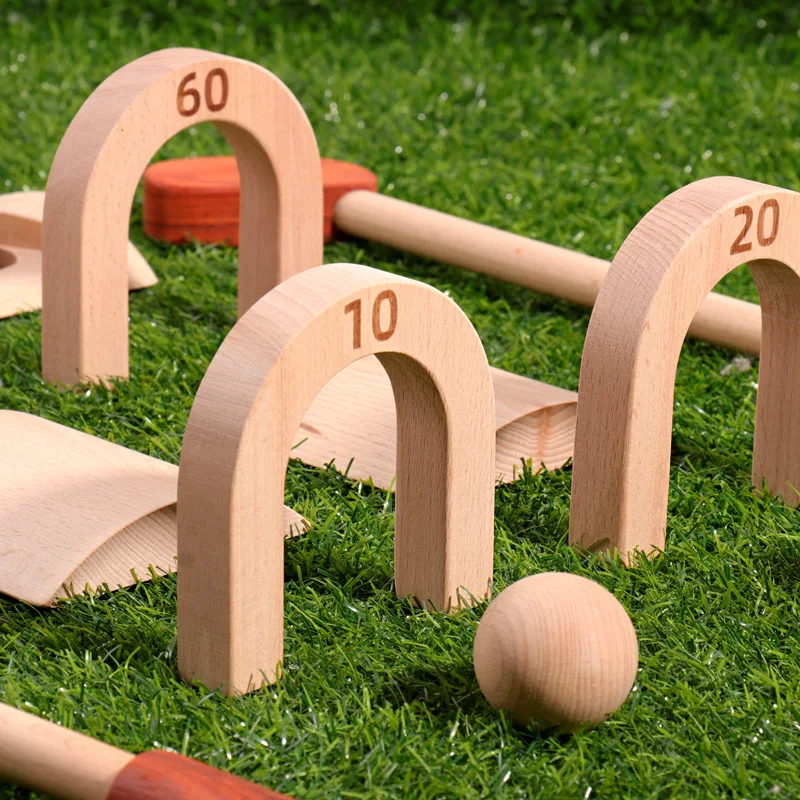 Kids Golf Set Mini Wooden Toddler Golf Set with Storage Bag for Kids Gifts Play Indoor Outdoor Games