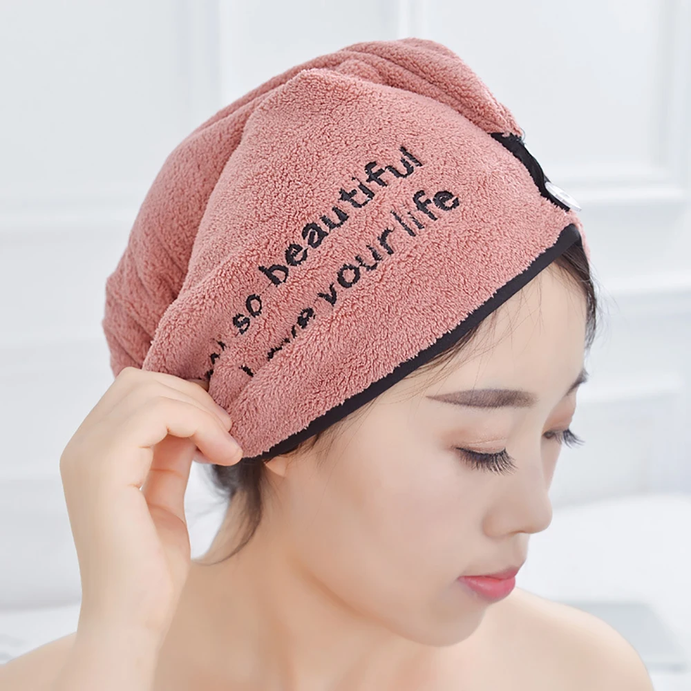 Hot Selling Super Absorb Water Quick Dry Microfiber Hair Drying Cap Wrap Towel
