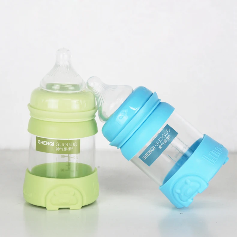 120ML Eco Friendly Anti Colic Nursing Glass Baby Milk Bottle