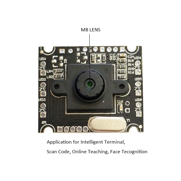 Веб-камера UVC, 60 кадров в секунду, 640X480, VGA, широкоугольная камера, самый маленький модуль мини-USB камеры с объективом «рыбий глаз»