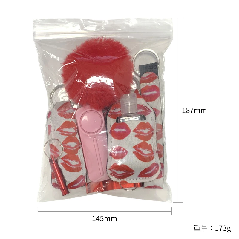 10Pcs Kit De Defensa Personal Sonido Alarma Llavero Defensa Personal Mujer Por Mayor Articulos Set Rompe Vidrios