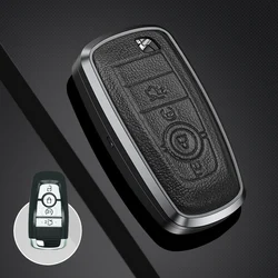 Factory Direct Sale Leather Four Button Car Smart Key Case Cover For Ford/EVOS/Explorer