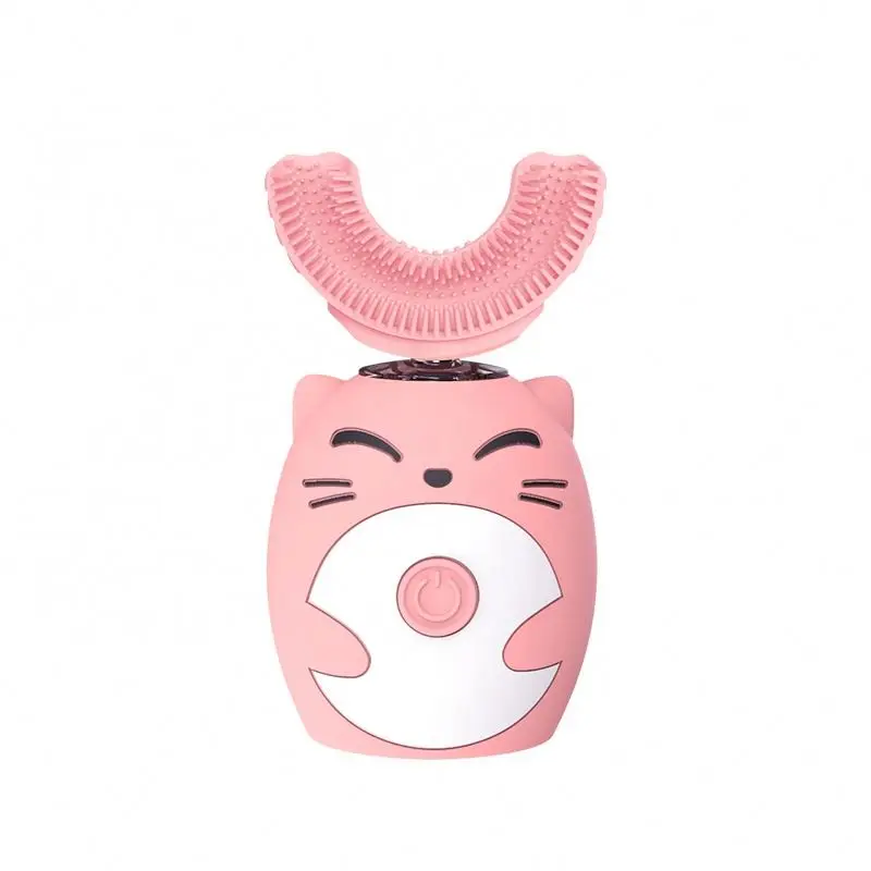 New Arrival  Wireless rechargeable sonic silicone U shaped USB charging nano toothbrush electric for kids