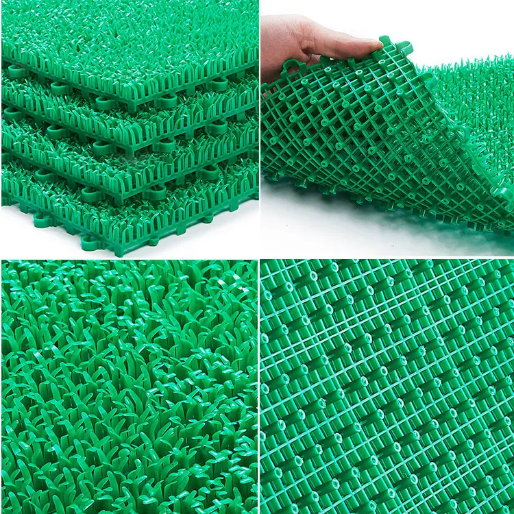 
Eco-friendly high quality balcony entrance interlocking artificial grass mat 