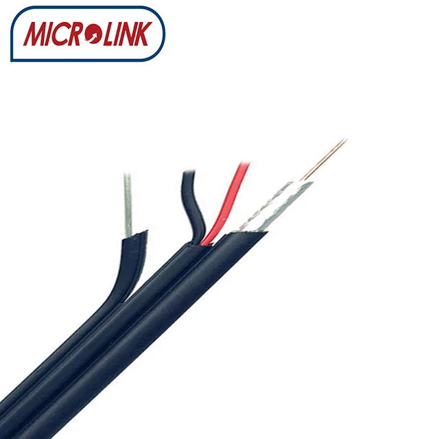 russian aerial cctv rg59 coaxial cable with messenger wire