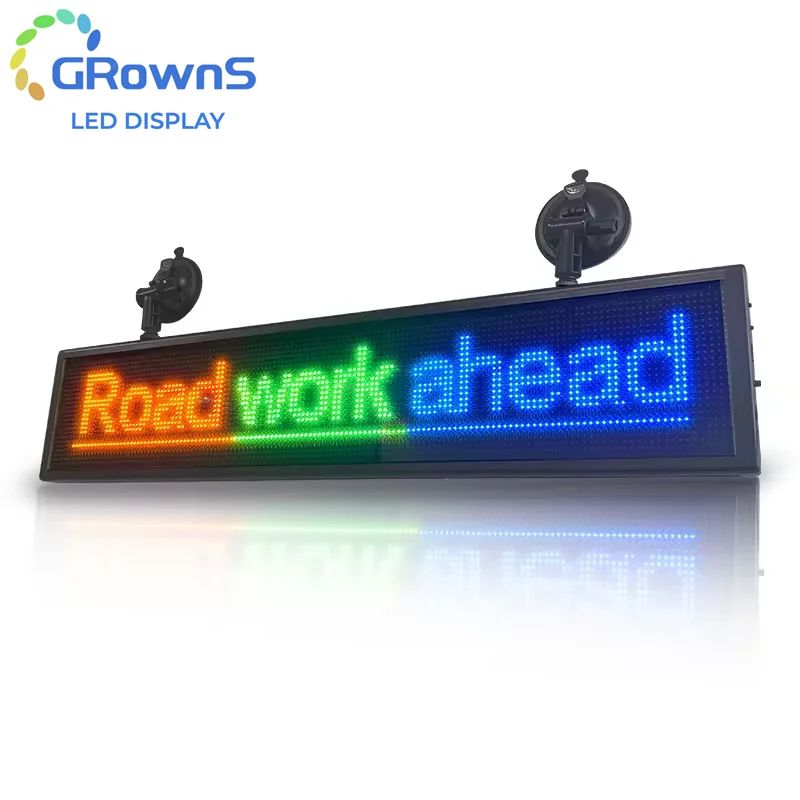 Manufacture Car Screen LED Display Rear Window Mobile Phone APP Control Car DIY Interactive Screen Advertising Display