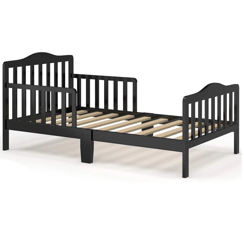 Children Classic Sleeping Bedroom Furniture Children Canton Toddler Bed for Kids with Safety Guardrail