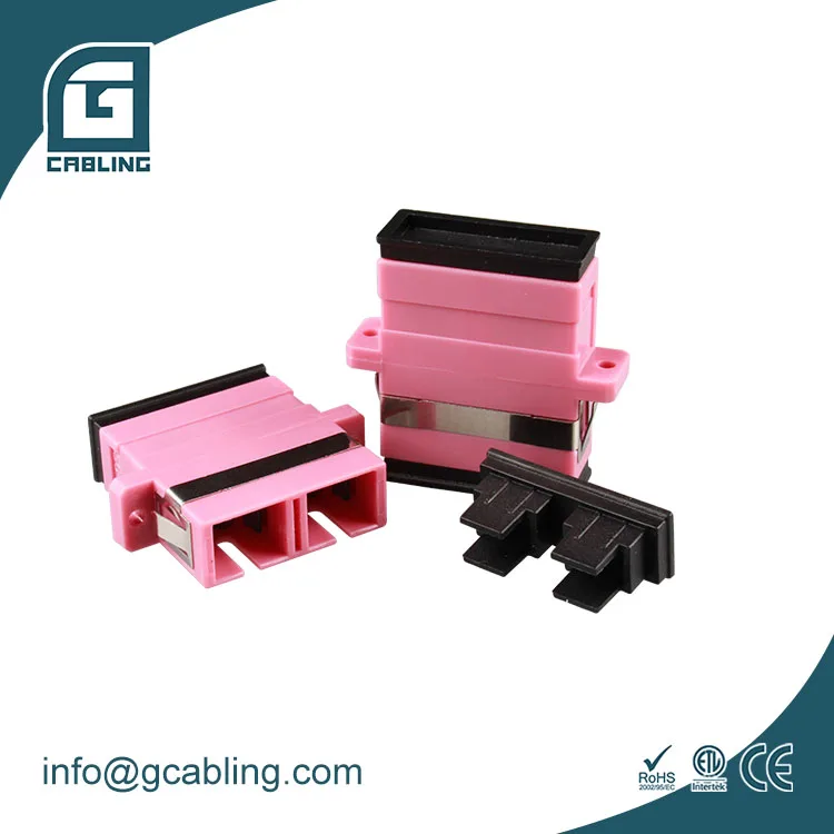 Gcabling 10 pack OM4 SC duplex fiber optic adapters SC fiber connector SC UPC DX MM optic fiber adapter connecter coupler