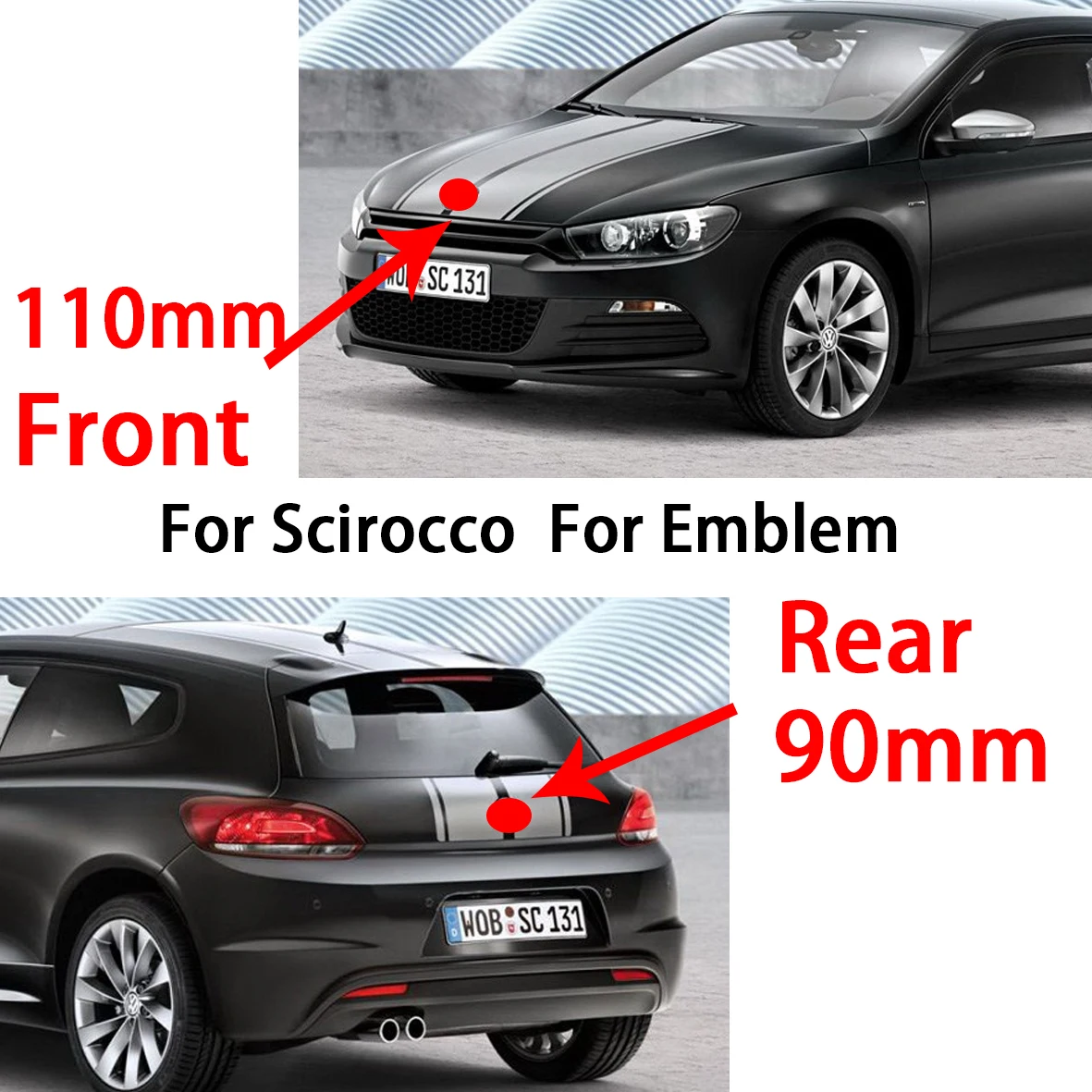 Для гольфа 7/7.5/6/8 T-ROC T-CROSS Arteon Touran Polo не затрагивает эмблему АКК передняя решетка автомобиля крышка или заднего багажника