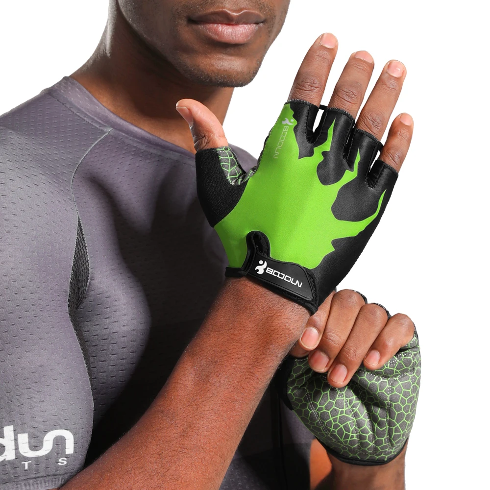 HBG 1082  Spring and summer new dirt bike gloves Damping and anti-skid outdoor Half finger mountain bike bmx gloves