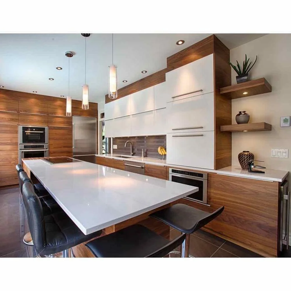 Office Pantry Break Room Luxury Modern Office Furniture Melamine Wood Veneer Kitchen Cabinets