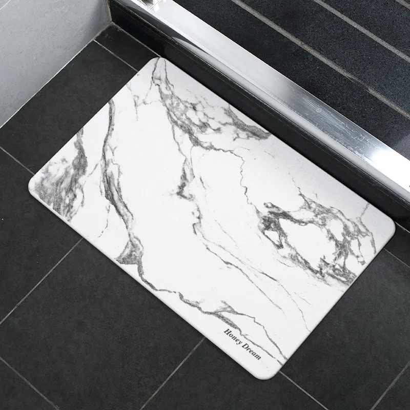 Wholesale 60*39 cm non-slip quick dry bathroom floor mat super absorbent diatomite bath mat