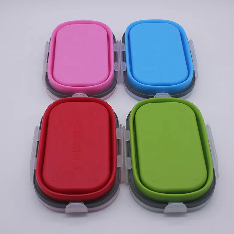 
Single Compartment Knife And Fork Silicone Lunch Box 
