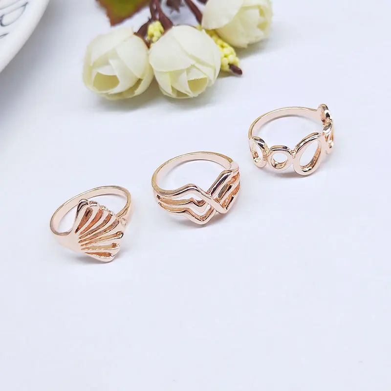 2021 European and American Fashion Simple Style All-match Female Ring, Box Mixed Batch