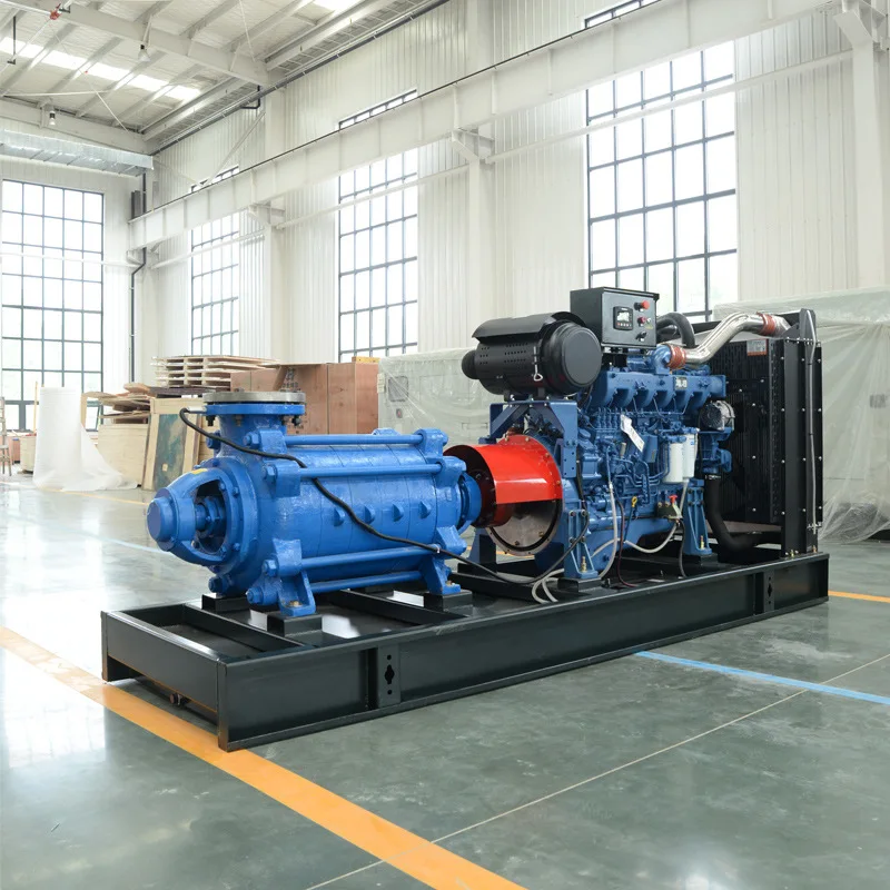 High Horsepower Diesel Engine Irrigation Farm Construction Mining Suction Pump Fixed High Horsepower Diesel Engine Pumps