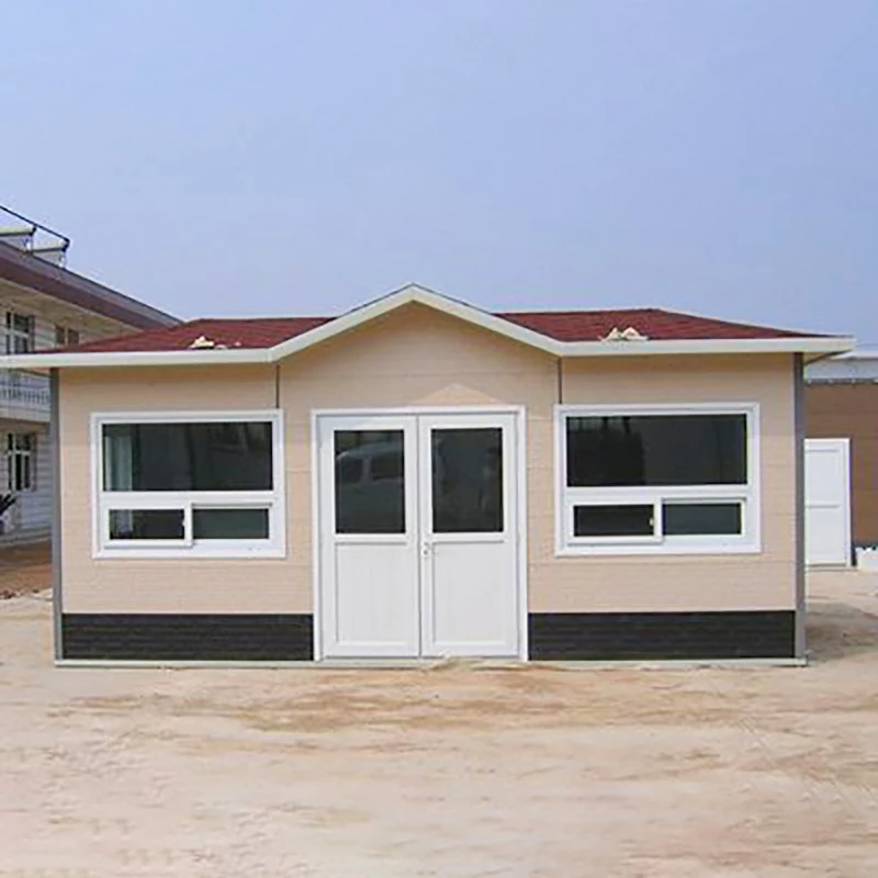 Luxury modular home light steel frame residential two bedrooms prefab wood villa prefabricated tiny house