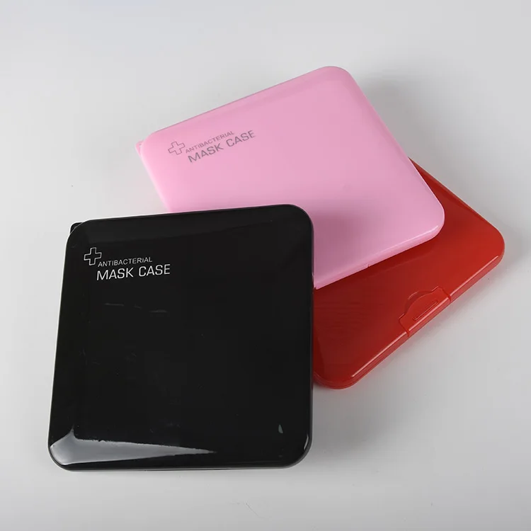 2020 Square Shape Case Storage Portable Pp Plastic Facemask Storage Case with Custom Logo