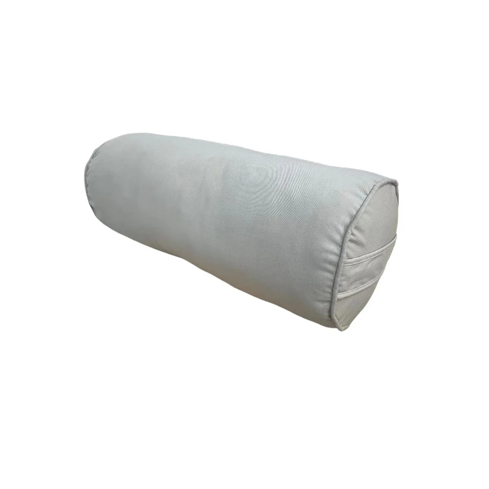 Gray Suede Relax Bolster Massage Wellness Pillow Home Products Yoga Backrest Fitness Cushion Grey Mat