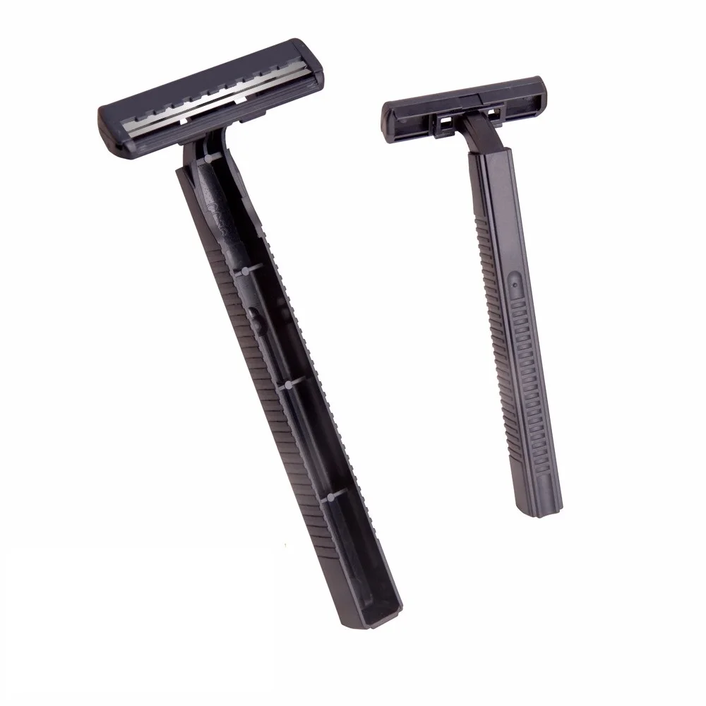 Shaving razor twin Sweden Stainless steel blade plastic handle disposable razor Private label
