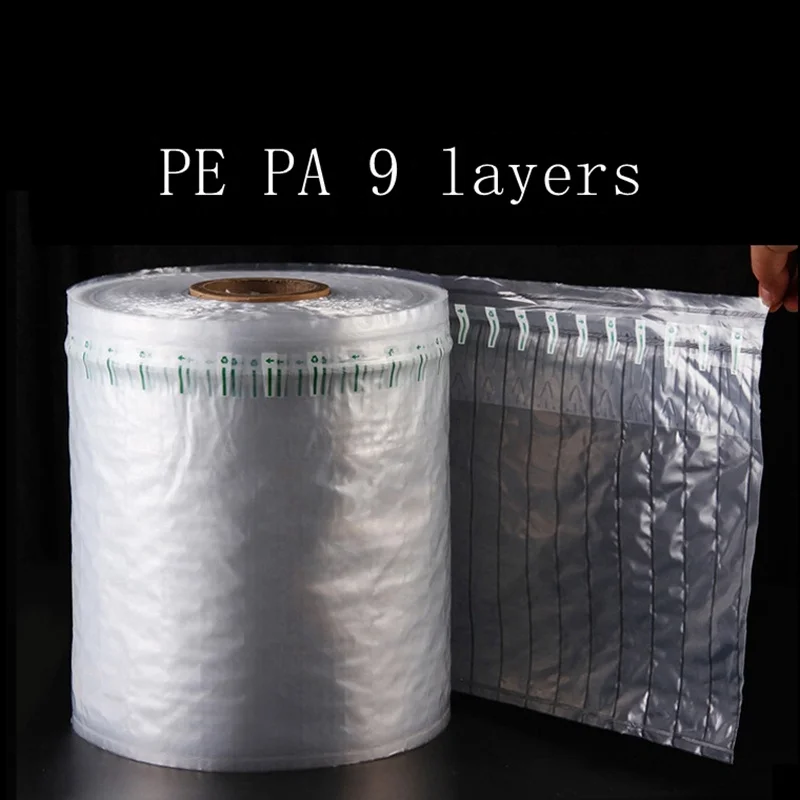 promotion PE PA 9 layers 15-110cm computer inflatable air column bag wine bottle packaging roll coil material for fragile cargo