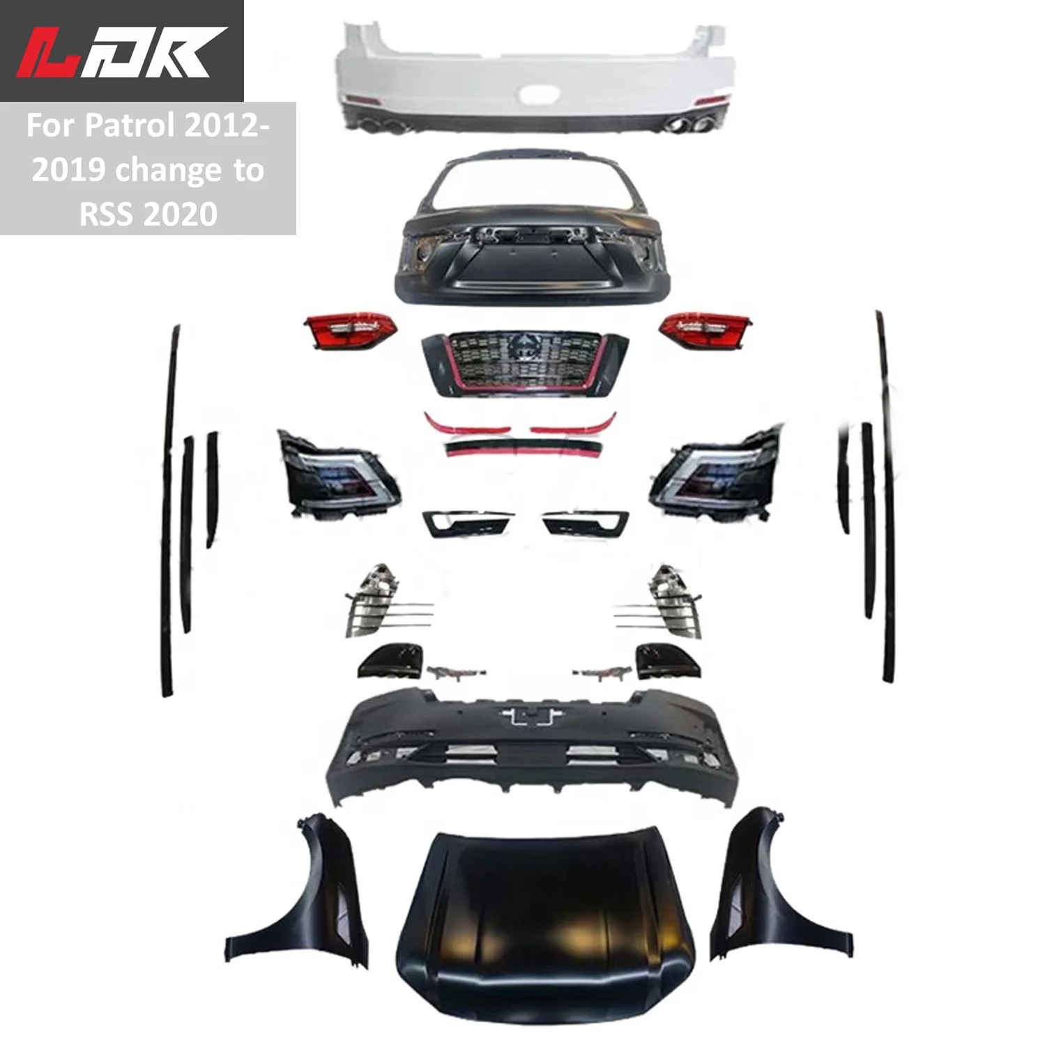RSS Model Face lift full set KIT for NISSAN PATROL Auto Modification Exterior Accessories 2020 New Model
