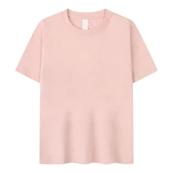 Free Sample 175/205gsm High Quality Wide Boxy Blank T Shirt Heavy Weight Cotton Tshirt Oversized Black White T-shirt For Kids