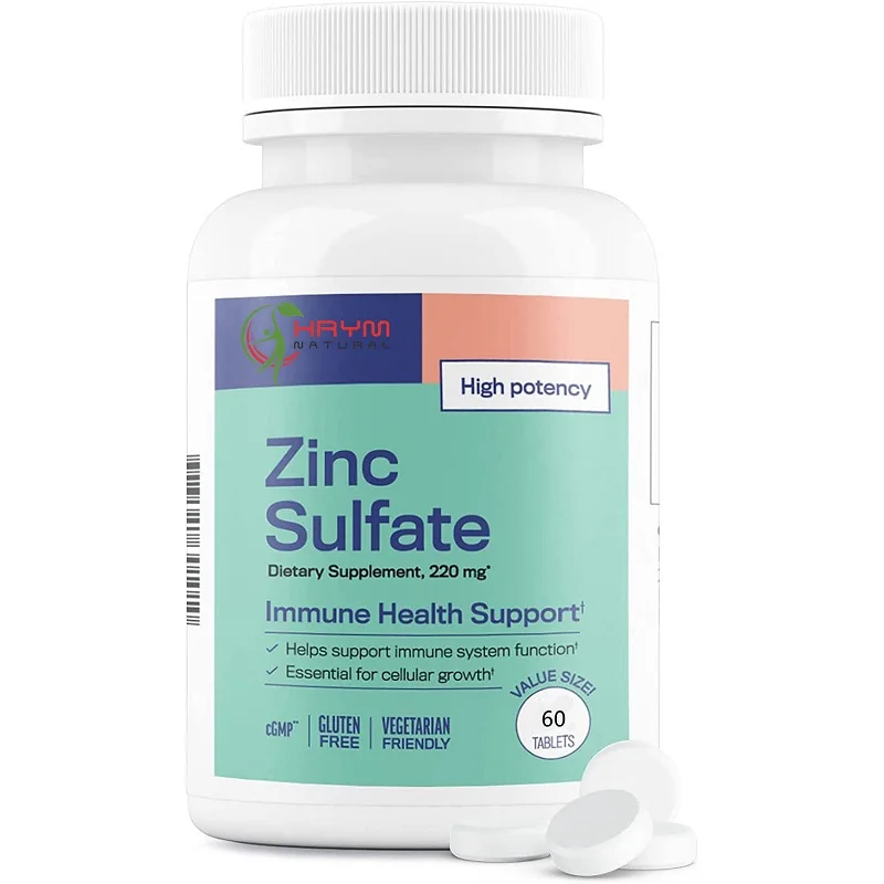 Высококачественные цинковые добавки с оксидом сульфатом цинка, цинковые таблетки, высокая эффективность, поддерживает иммунную систему и благополучие