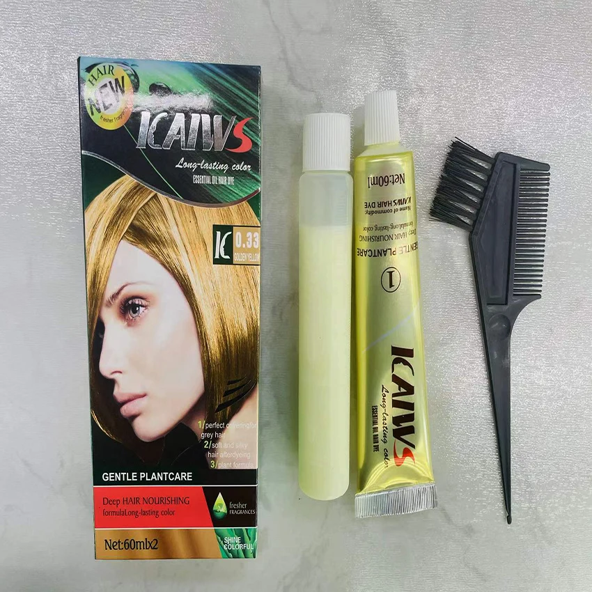 Hot-selling Korean hair dye 60*2ml10 color professional hair dye gray brown accept customized packaging size