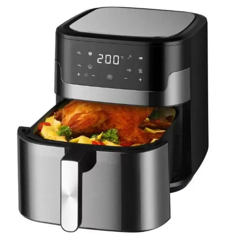 8L Family Cooker Square Smart Air Fryer Hot Sale Deep Electric Fryers Stainless Steel Cover With Touch Screen Without Oil