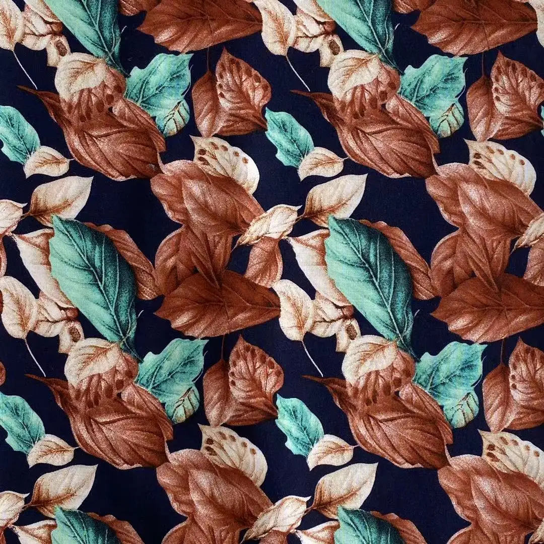 ISP Textile Women Clothing Cloth Fabric Plain Woven RAYON Textile Material Printed Fabric For Dress