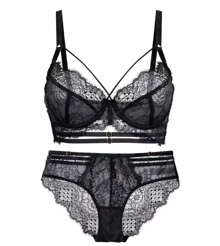 Хит продаж, женский кружевной бюстгальтер, комплект, модный кружевной прозрачный бюстгальтер пуш-ап, Комплект трусов, Женский комплект нижнего белья