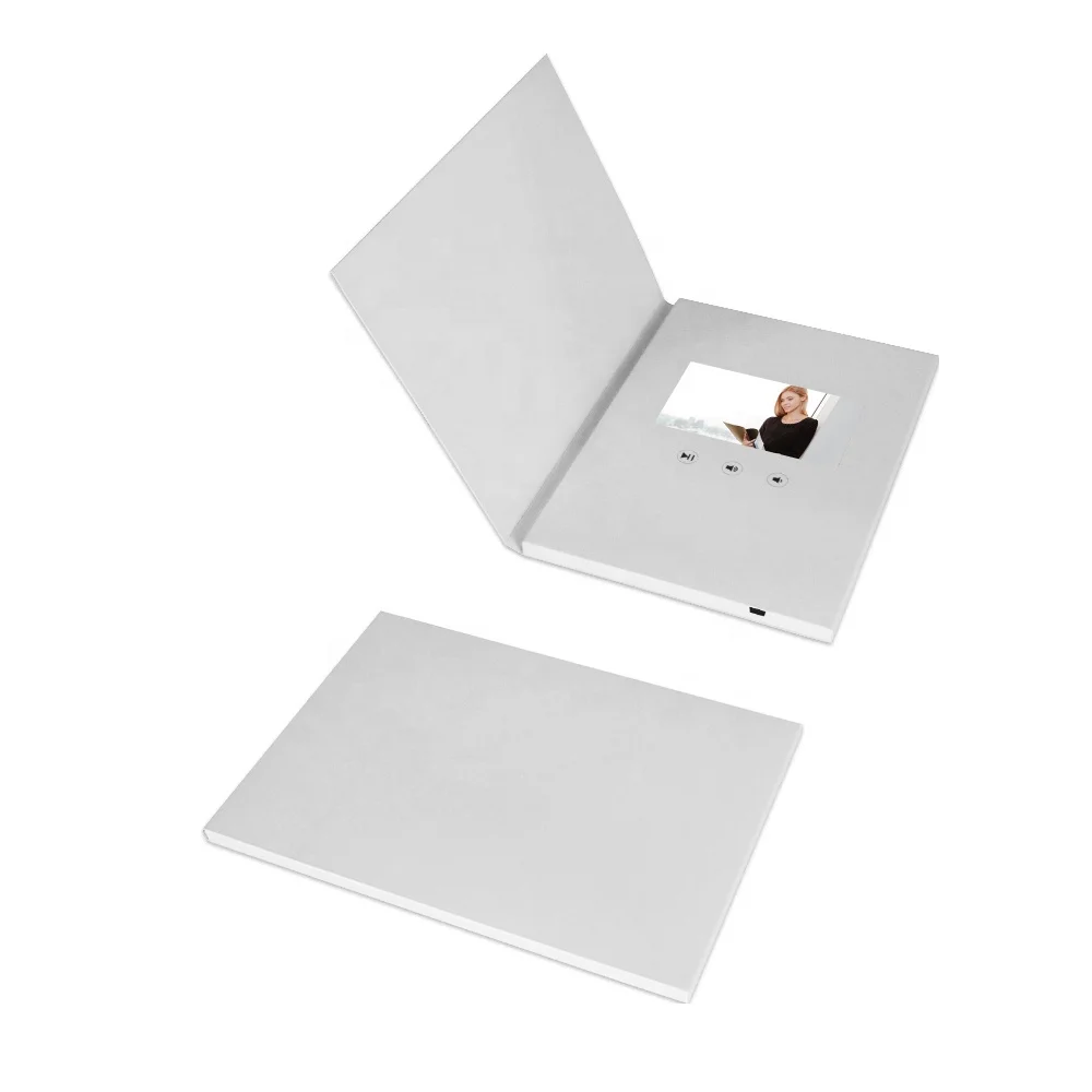 Best seller handmade paper craft 4.3 inch LCD tft panel mini video greeting card business gift video brochure