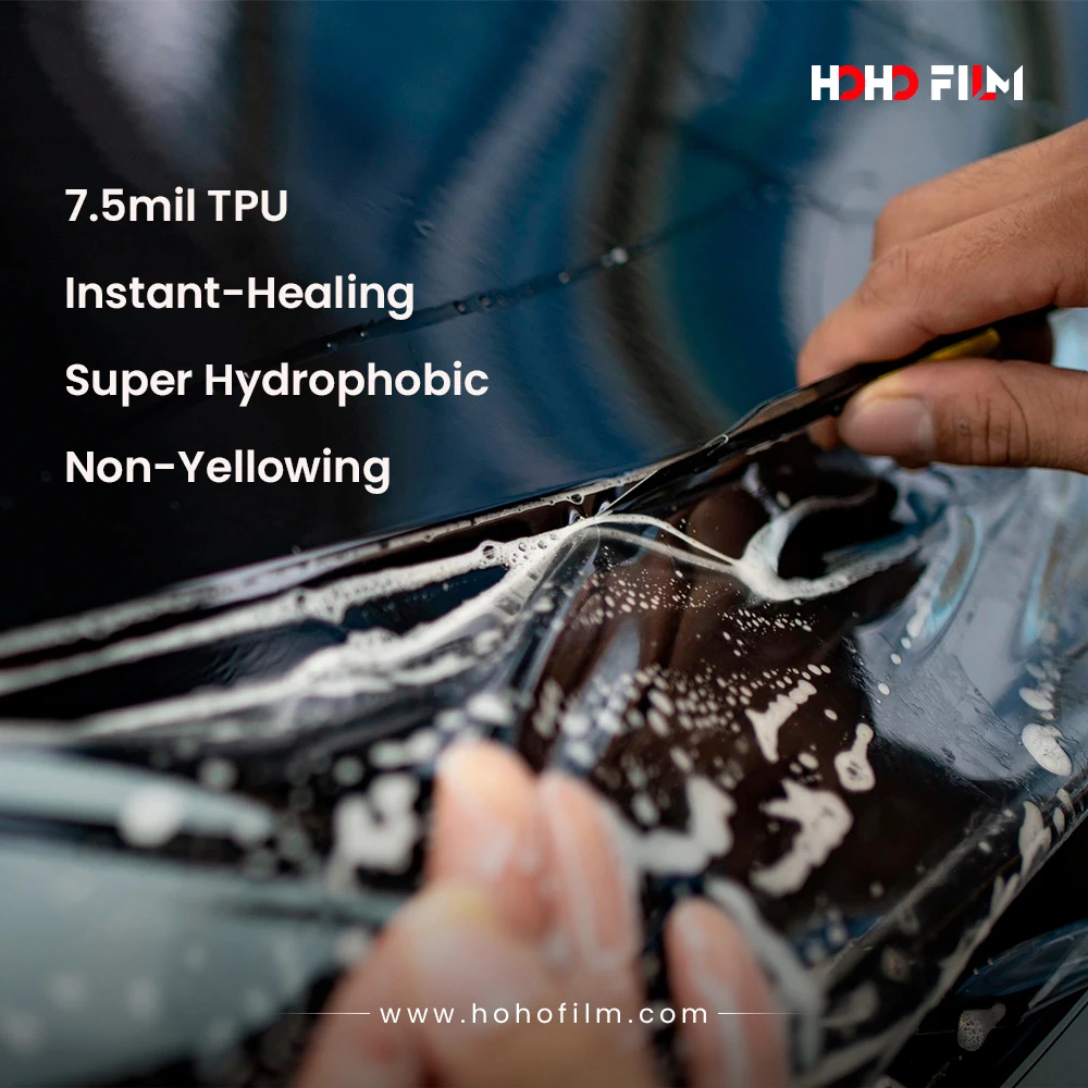 HOHOFILM 190Microns Thickness Gloss Clear Paint Protection Film 1.52X15M Roll TPU PPF Films Paint Protective Film For Car Body