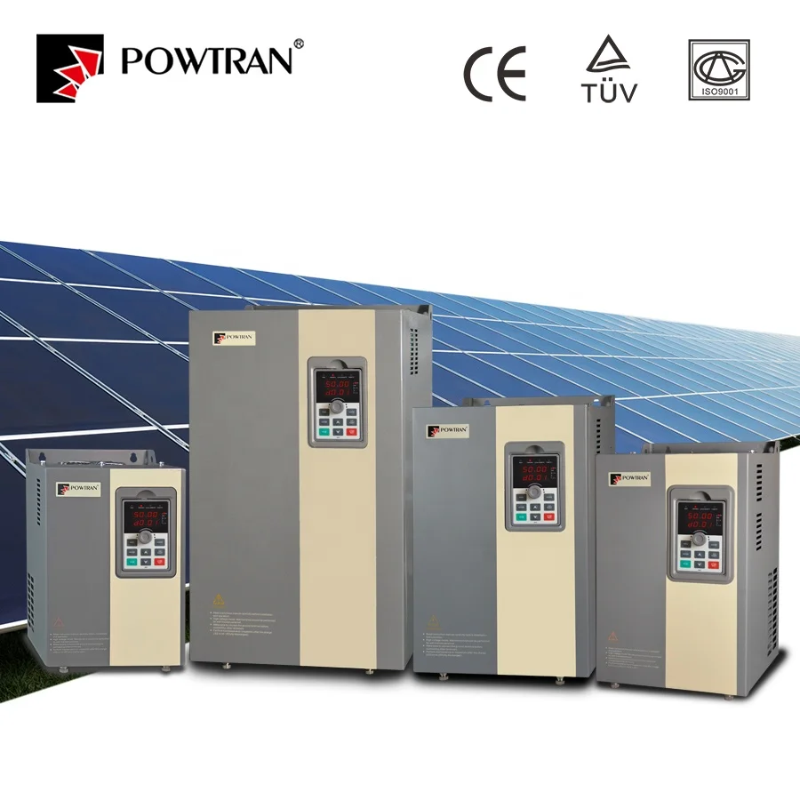 Solar Inverter MPPT 220v Frequency Converter 5.5kw 15kw 22kw 45kw Dc to Ac Inverter Solar Pump Inverter Vfd Powtran Off Grid