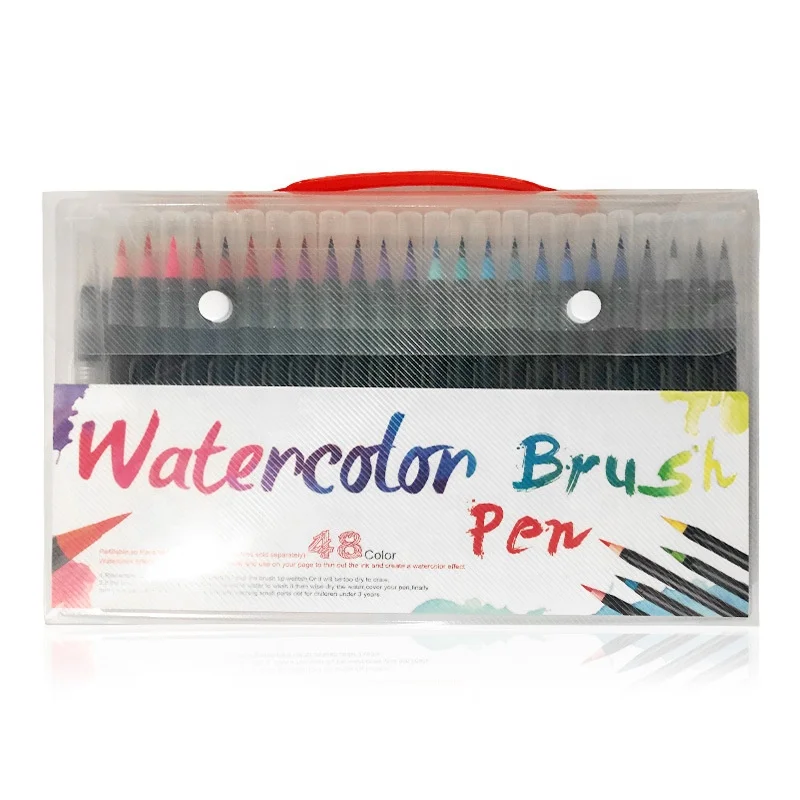 48Colors Professional Watercolor Brush Pen Watercolor Drawing Writing Brush Artist Sketch Manga Marker Water Color Pen