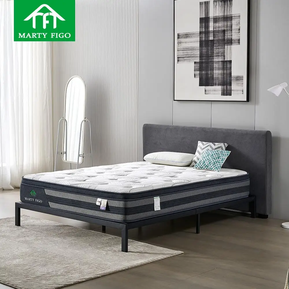 Euro top on UK fireproof breathable king size pocket spring cool memory foam mattress custom furniture latex mattress in a box