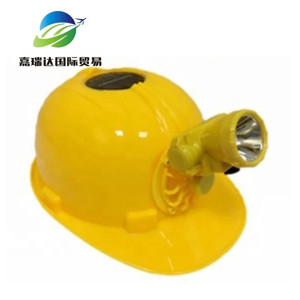 Solar Panel Power Safety Helmet Outdoor Cooling Cool Fan Safety Helmet with led light