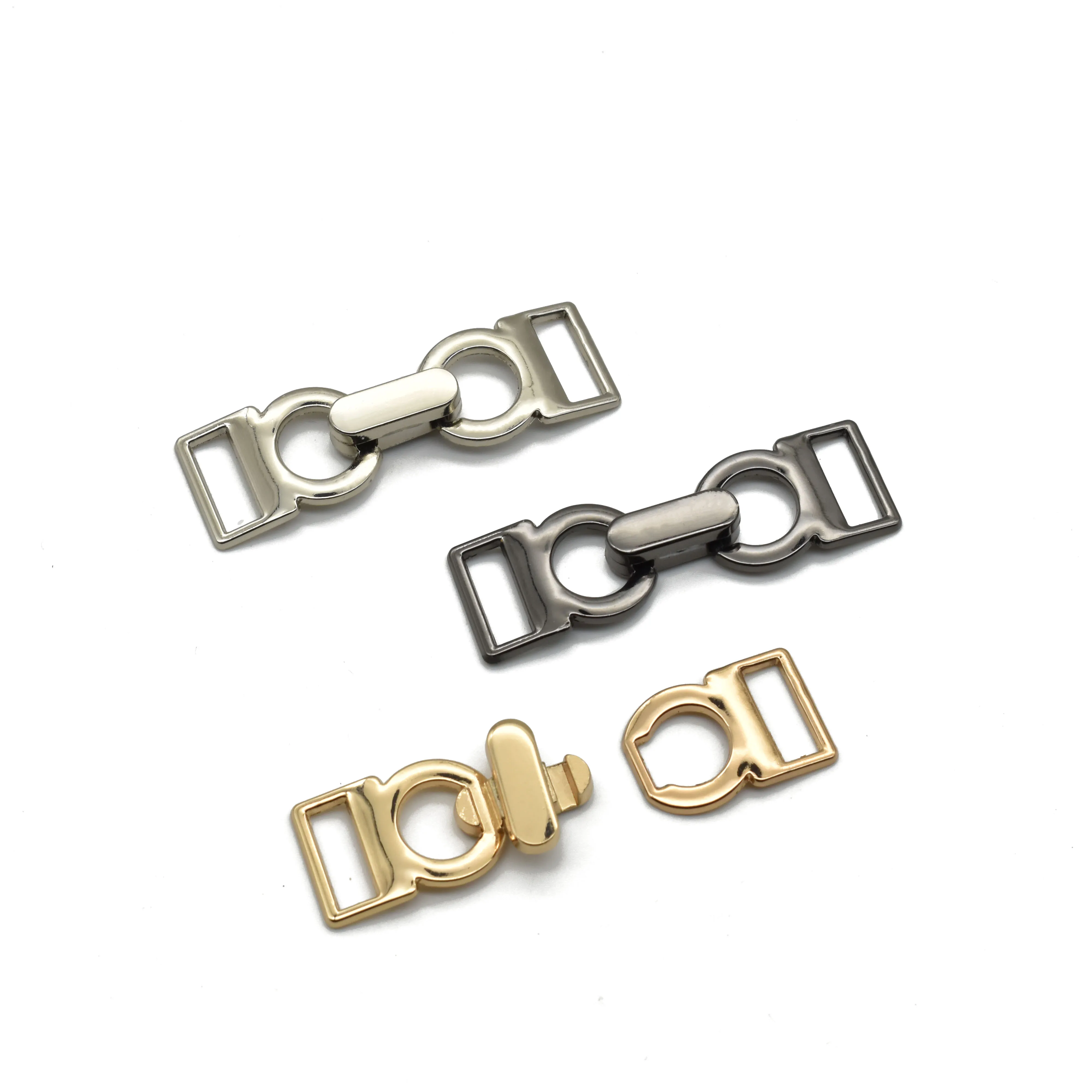 DKL-6 New Fashion 15mm Belt Clothing Decorate bra front closure Connector Ring Buckle Chain