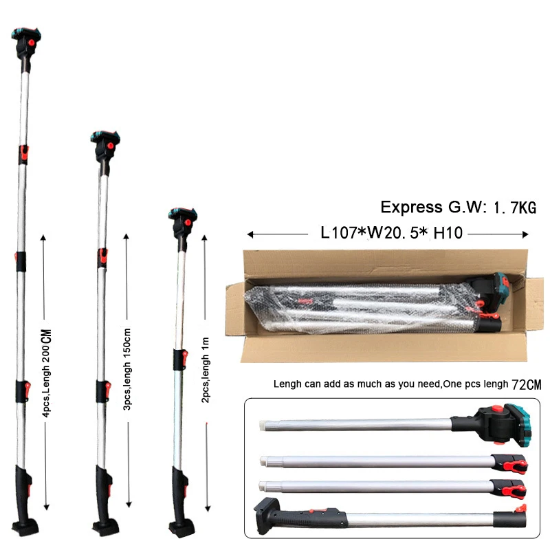 garden orchard wireless electric pruning shears 40mm battery powered telescopic rod pruner 6 inch chainsaw with extension pole