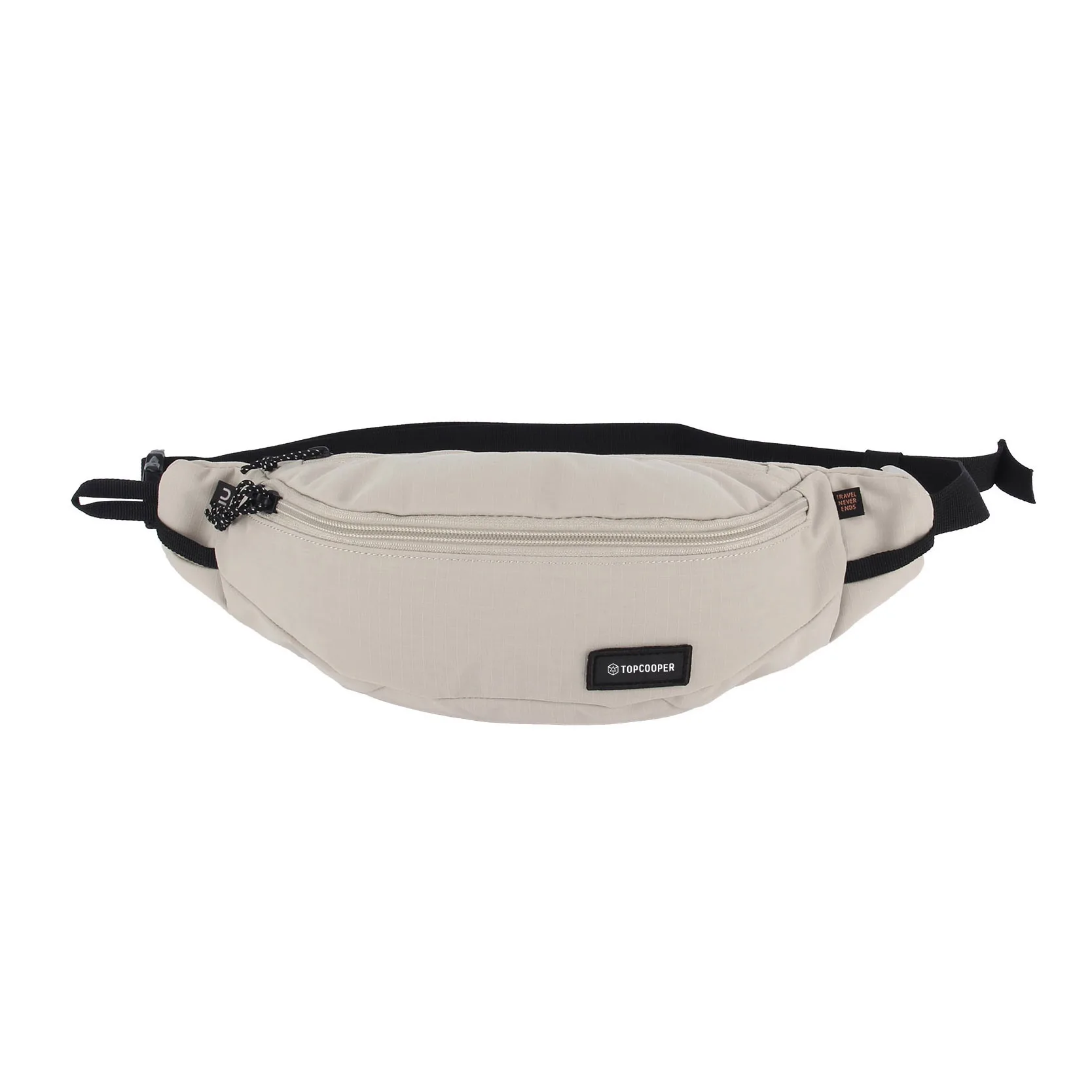 Outdoor Waterproof Nylon Sports Waist Bag Adjustable Running Belt with Large Zipper Pocket and Headphone Hole