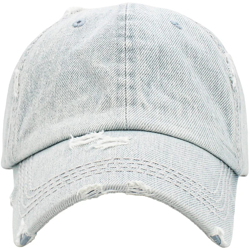 Supplier Hot Sale Popular Style Washed Vintage Baseball Cap Denim Embroidery Caps For Casual And Sports
