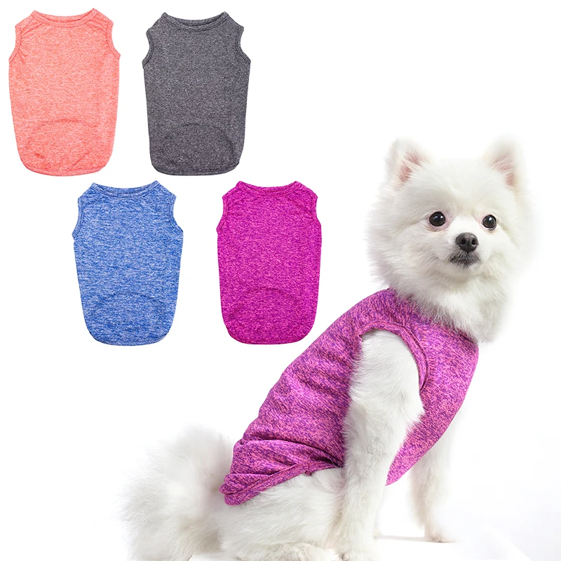 Wholesale Custom Soft Breathable Vest Designer Dog T Shirts Sublimation Blank Coolable Dog shirts for Pets