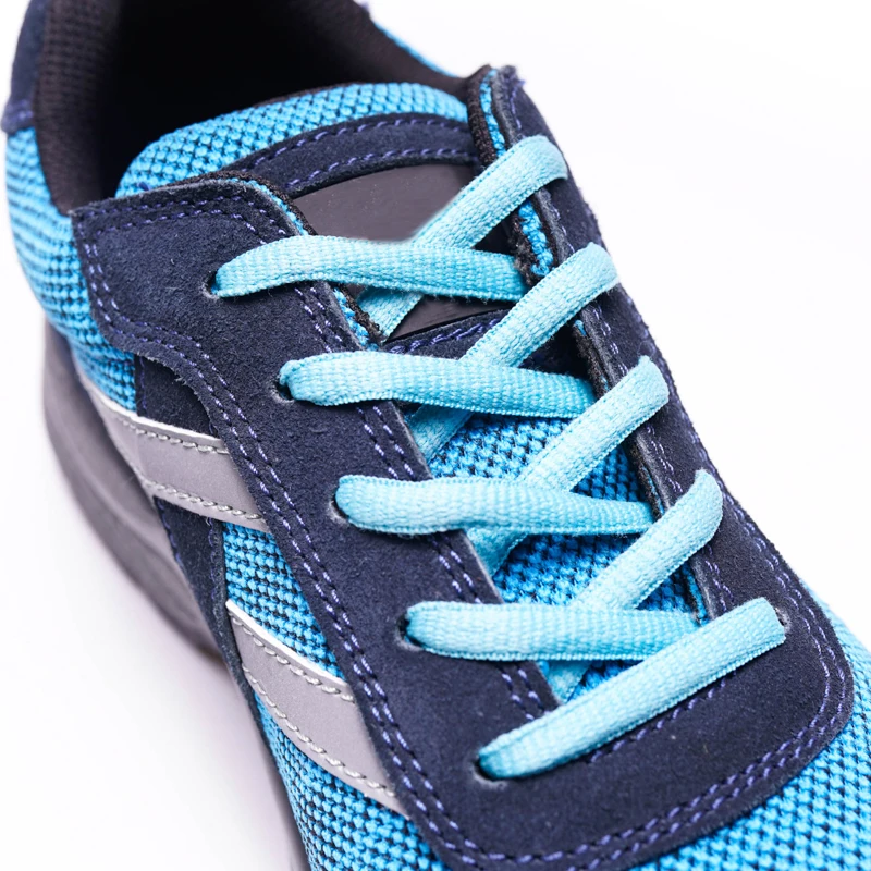 Blue Mesh Upper chemical lab  Anti-Slip flying knit Work Sport Safety Shoes With CE S1P