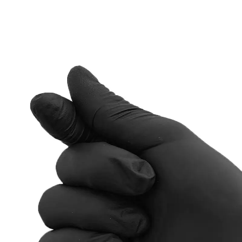 Diamond Nitrile Blend Gloves For  Garage L Black