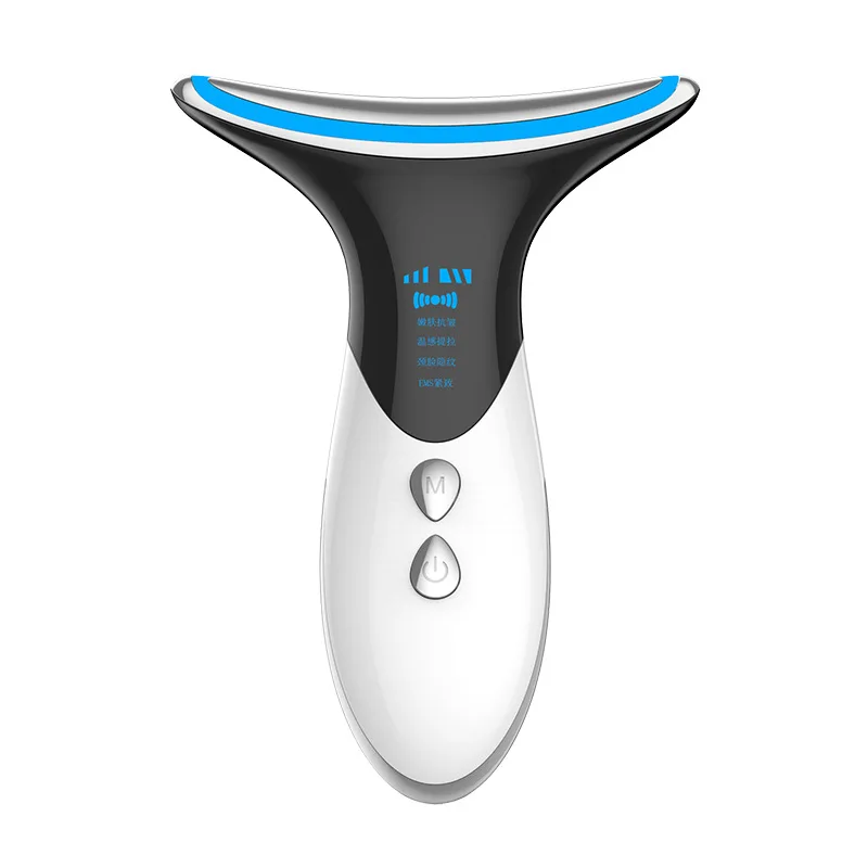 wholesale Heat Generated Sonic 3LED Light Neck Lift Device Vibration Wrinkle Free Device Anti-Aging Face Neck Massager