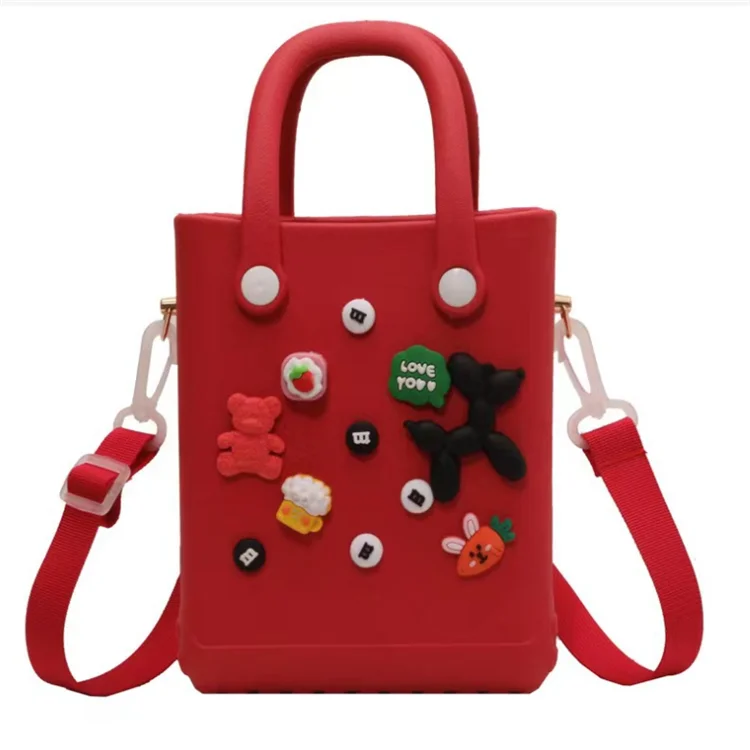 Custom Logo Wholesale women girl Jelly waterproof tote bags EVA Mini beach shoulder bag for Ladies