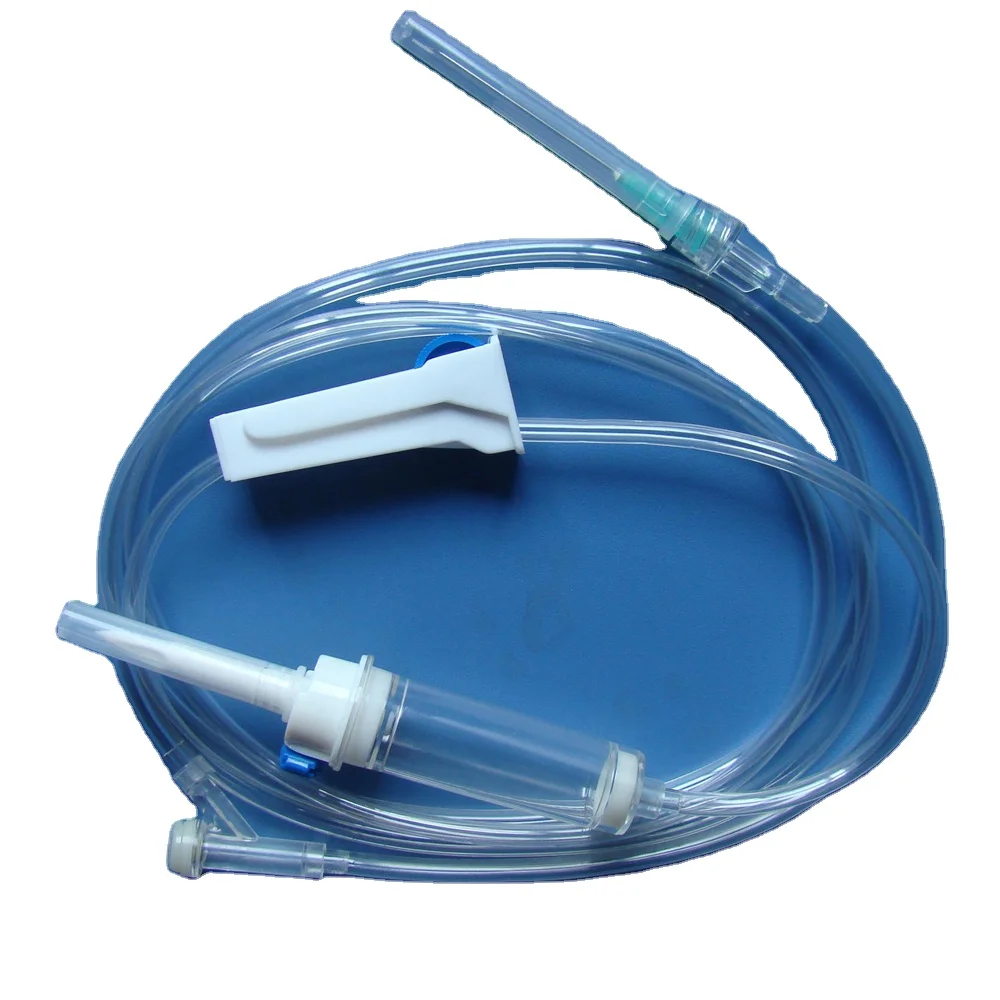 Disposable infusion set with flow regulator with Y-port